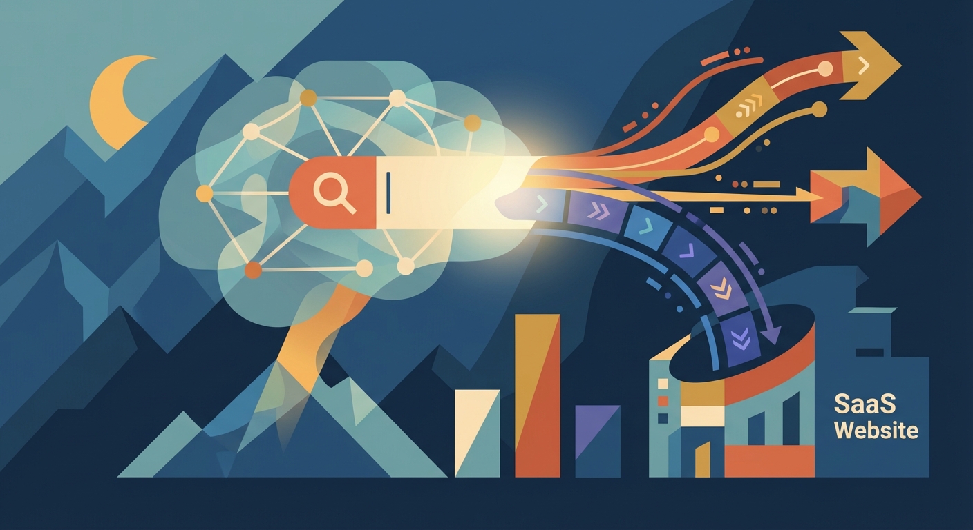 Editorial illustration for Benchmarking the Impact of Google's AI Overviews on SaaS Website Traffic in 2026